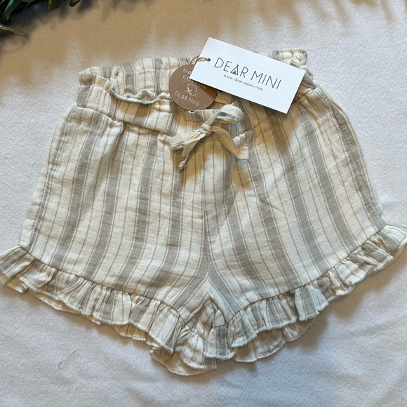 NWT Dear Mini Stripe Ruffle Shorts size 12-18M - Picture 2 of 9